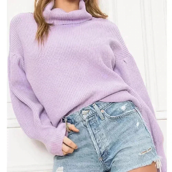 Superdown Frankie Lavender Knit Sweater Size Small - Picture 1 of 5